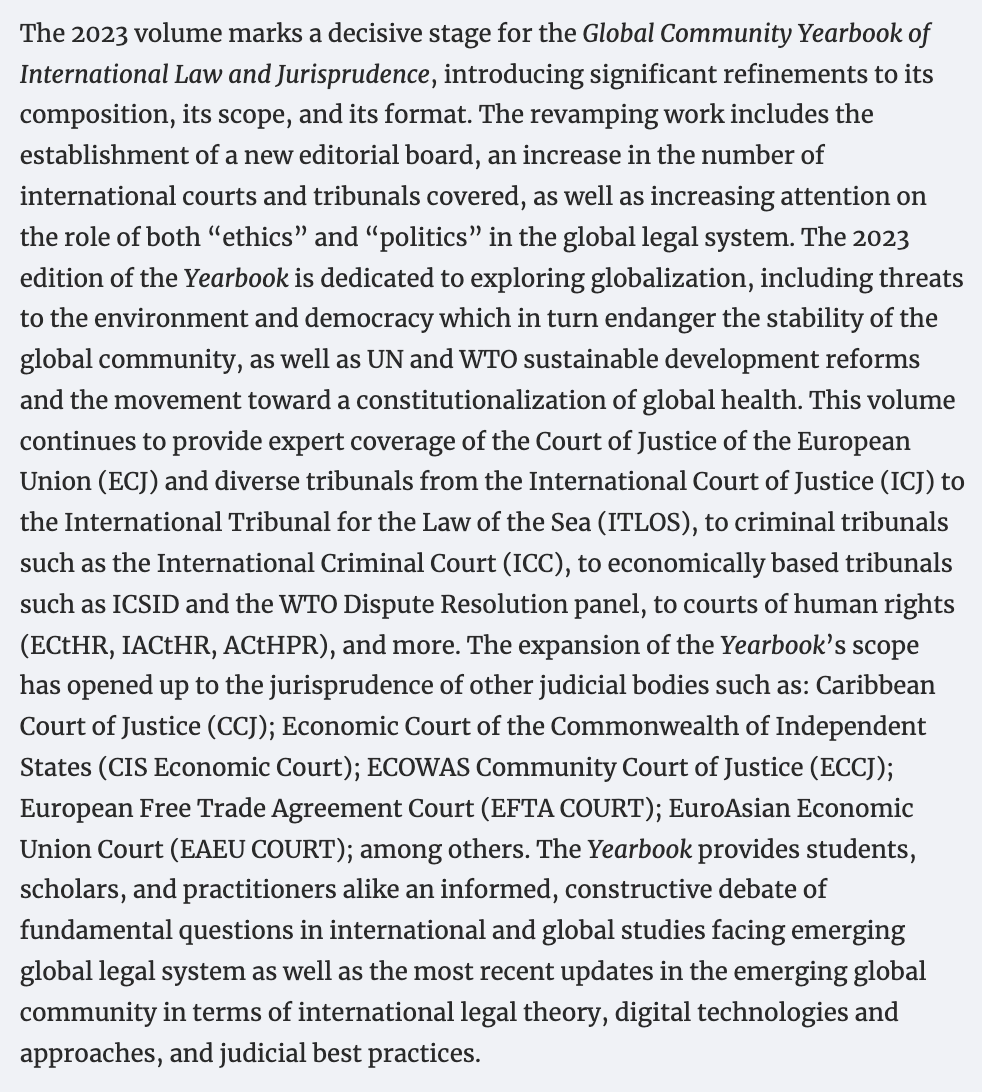 GCYILJ's tweet photo. The latest volume of the GCYILJ is out now! Packed with insightful articles and critical perspectives, it’s a must-read for anyone interested in contemporary legal scholarship. Explore the new volume at https://t.co/eURjZGPvF4 https://t.co/NY703LqNBg
