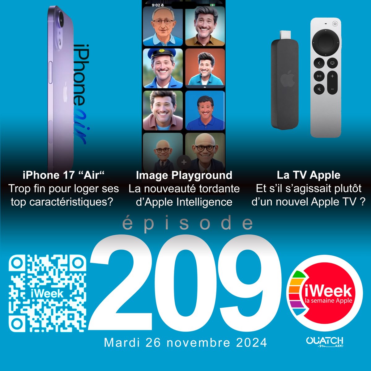 iweeknews's tweet image. L&apos;épisode 209 d&apos;iWeek (la semaine Apple) est (enfin) disponible !

🎧 smartlink.ausha.co/iweek
+
🙏 patreon.com/iweek

➡️ #iPhone17 Air : trop fin pour maintenir les caractéristiques les plus attendues ?
➡️ #ImagePlayground : on a testé la nouveauté tordante…