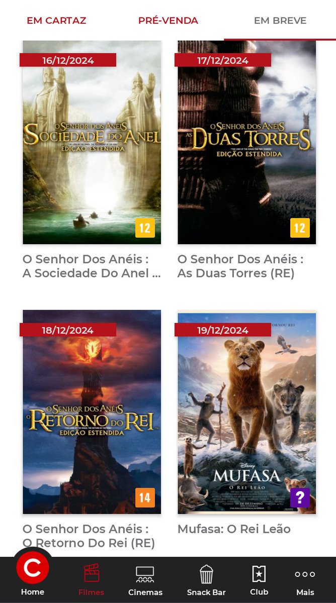 leoaizem's tweet photo. Cineminha em dezembro tá especial 😁

#TrilogiaOSenhorDosAneis https://t.co/6UFURO1hT1