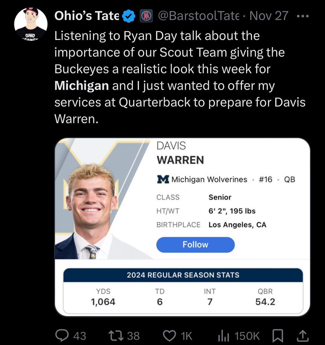 twomulligans's tweet photo. Holy shit these aged like milk @ohiotate 

Yaal are ASS https://t.co/YyLmR51qqu