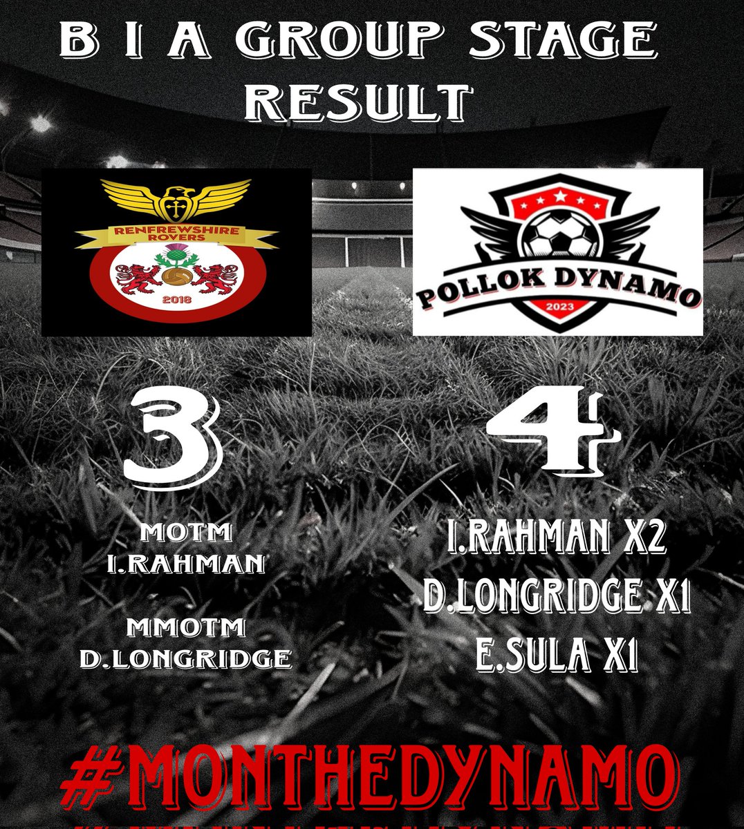 2 wins out of 2 in the Brother's In Arm Group Stage 😎 

Mon The Dynamo 
🔴⚫️🔴⚫️