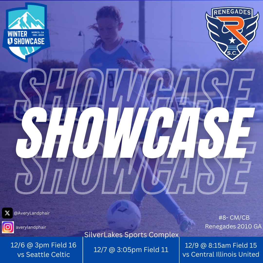 I am excited for my upcoming showcase! See you in Cali!