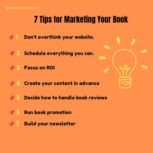 UrielZurius's tweet photo. Here are Tips to always remember for effective book marketing π
#bookmarketing #Authorstips #bookmarketingtips #writingcommunity https://t.co/t3cFxIFM7V