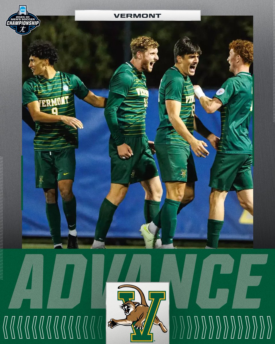 NCAA Soccer (@ncaasoccer) on Twitter photo CATAMOUNTS CONTINUE
<a href="/UVMmsoccer/">UVM Men's Soccer</a> defeats San Diego, 1-0, to advance to the next round of the 2024 NCAA Menโs Soccer Tournament.
#NCAASoccer CATAMOUNTS CONTINUE
<a href="/UVMmsoccer/">UVM Men's Soccer</a> defeats San Diego, 1-0, to advance to the next round of the 2024 NCAA Menโs Soccer Tournament.
#NCAASoccer