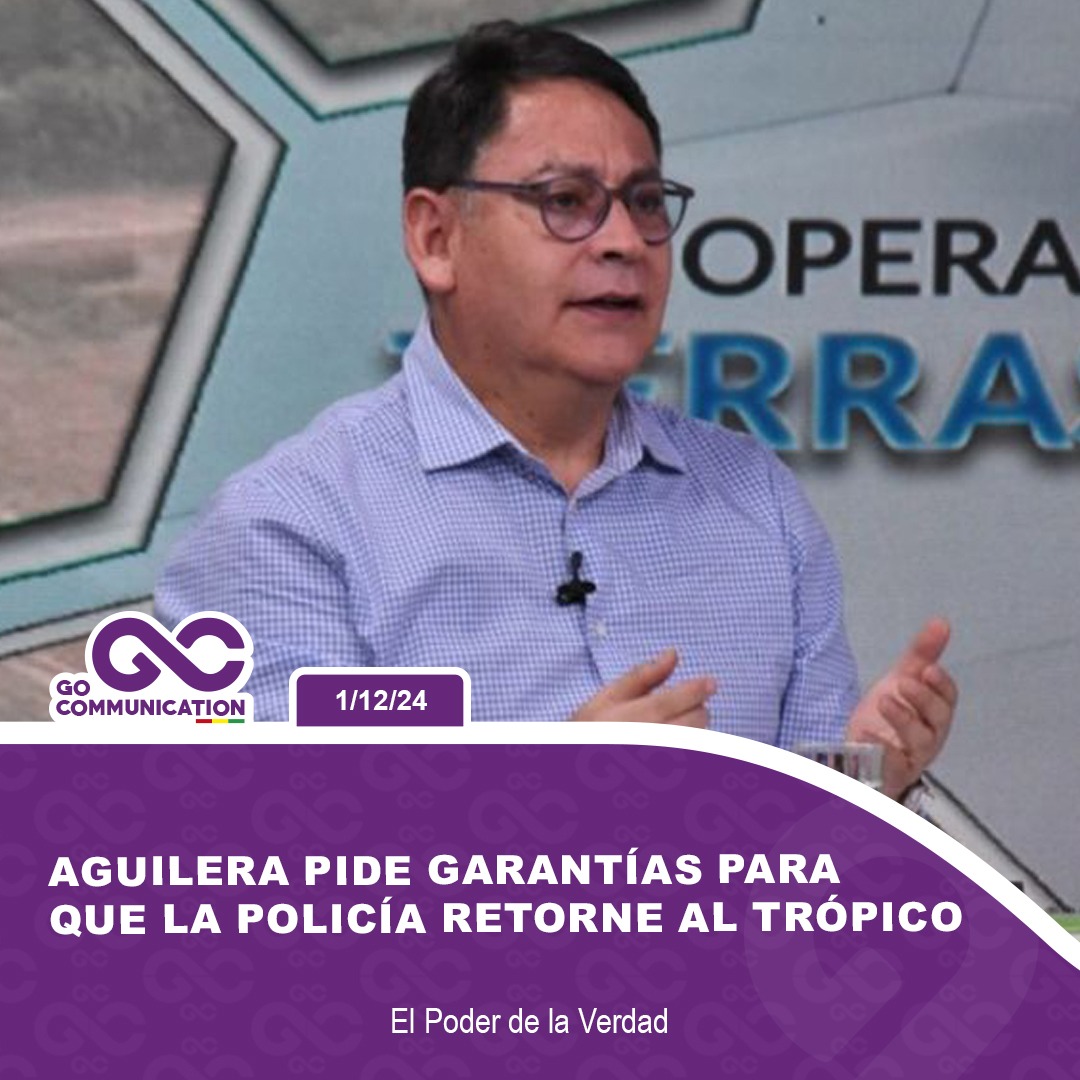 El viceministro Jhonny Aguilera, indicó que no se destinarán efectivos policiales al Trópico de Cochabamba hasta que existan las garantías suficientes para operar con seguridad en esta zona.

¿Los NARCOS deben dar las garantias de seguridad a la policía?
 gocommunicationbol.com/?p=10983