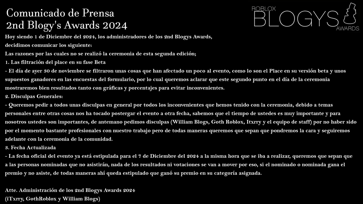 2nd Blogy's Awards 2024 tweet media