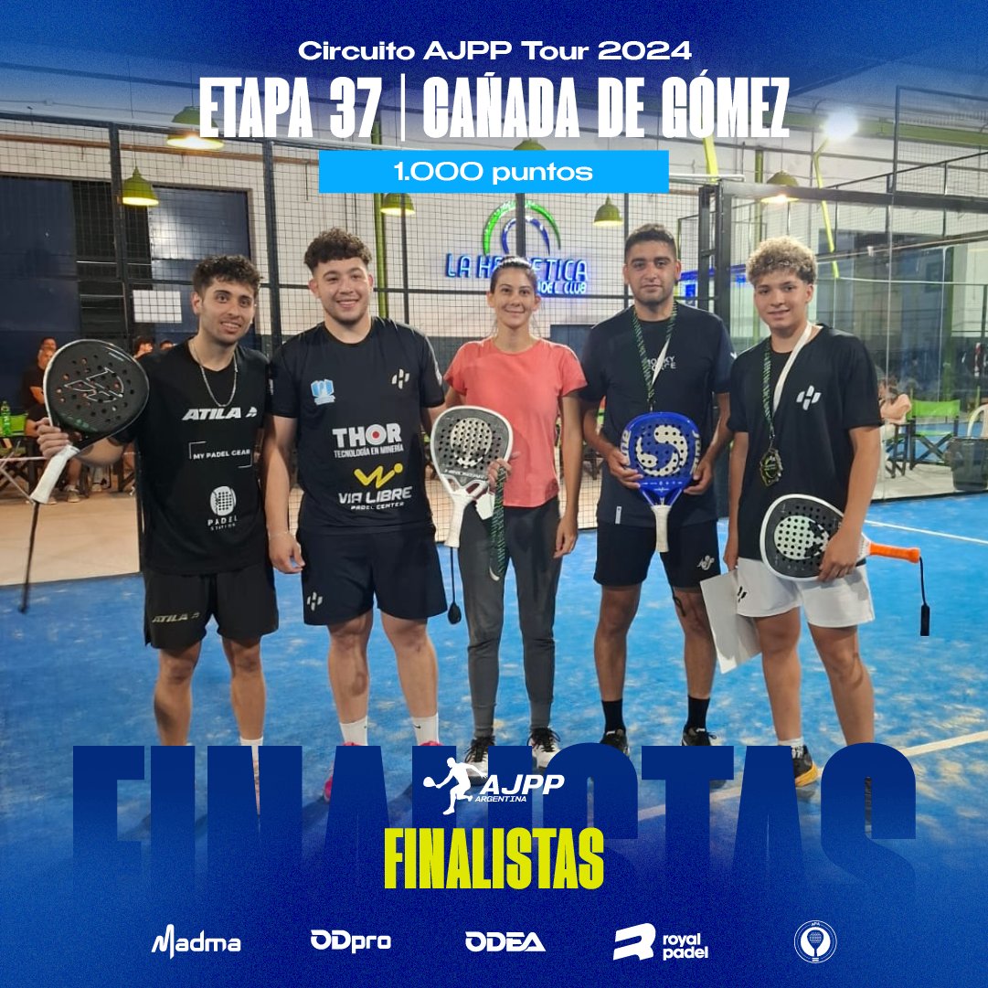 📢 𝙁𝙄𝙉𝘼𝙇 - 𝗘𝘁𝗮𝗽𝗮 3️⃣7️⃣ - 𝗖𝗮ñ𝗮𝗱𝗮 𝗱𝗲 𝗚𝗼𝗺𝗲𝘇 - 𝗦𝗮𝗻𝘁𝗮 𝗳𝗲 🇦🇷

𝗖𝗮𝗺𝗽𝗲𝗼𝗻𝗲𝘀 ▶️ Nadim Buslaiman🥇 Naim Díaz🥇

𝗦𝘂𝗯𝗰𝗮𝗺𝗽𝗲𝗼𝗻𝗲𝘀 ▶️ Sebastián Solenghi🥈 Joaquín Paez🥈

𝗦𝗰𝗼𝗿𝗲 ➡️ 6/2 6/3 🔥

#AJPP1000CañadaDeGomez
@padel_apa