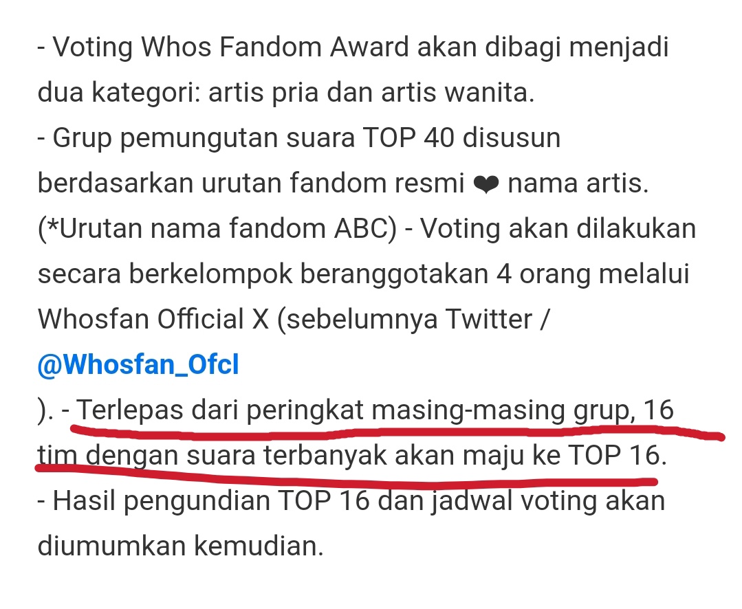 UNTUK VOTE POLL DI TWITTER WHOSFAN, MOA TOLONG:

"JANGAN VOTE (TAP TAP) UNTUK SIAPAPUN SELAIN TXTMOA"

KARENA BAKAL DIAMBIL DARI "JUMLAH VOTE KESELURUHAN"‼️ 

JANGAN SEKALI KALI VOTE UNTUK YANG LAIN YA MOA☺☺ I BEG U

#MOAisONE #MO4TXT