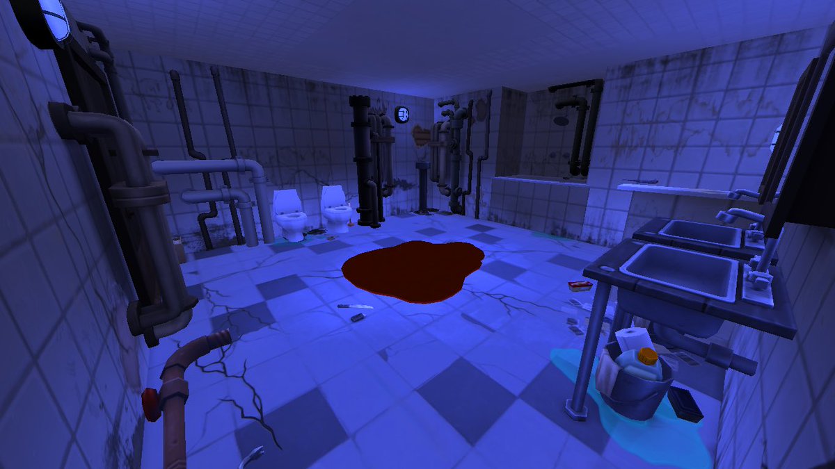 daniihorror's tweet image. recreated the SAW bathroom on the sims 🤭