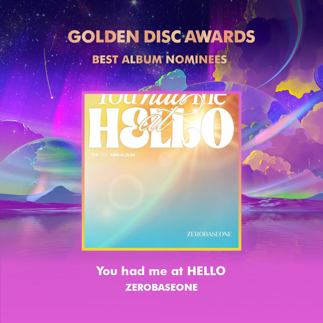 Congratulations The 39th #GoldenDiscAwards Best Album nominees!🎉

#TWICE
#ZEROBASEONE

2025.01.04(Sat)~05(Sun)

#골든디스크어워즈 #골든디스크 #Goldendisc #GDA #음반부문 #BestAlbumDivision

*Nominees are released in alphabetical order.