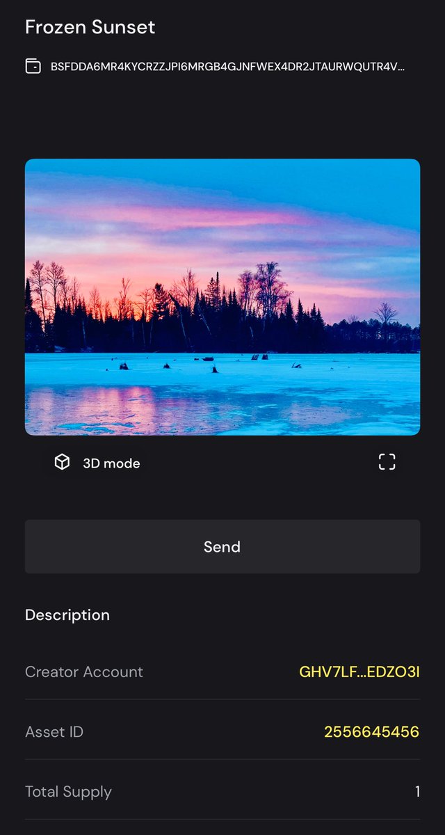 IceAge.Voi (@iceagetrails) on Twitter photo Giving away my “Frozen Sunset” NFT in <a href="/wompcrew/">WompCrew.Algo</a> #Discord server #giveaway channel 
Link to in Womps X bio, four hours left to enter and no minimum roles required. Good luck to entries 🧊 #Algorand #AlgorandNFTs #algofam Giving away my “Frozen Sunset” NFT in <a href="/wompcrew/">WompCrew.Algo</a> #Discord server #giveaway channel 
Link to in Womps X bio, four hours left to enter and no minimum roles required. Good luck to entries 🧊 #Algorand #AlgorandNFTs #algofam