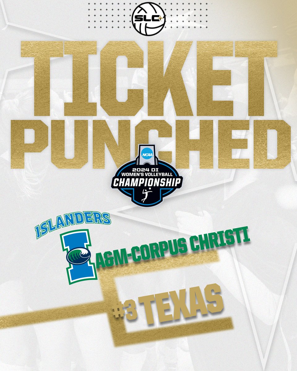 AUSTIN BOUND 🏐🌊🤙

Southland Champion Texas A&amp;M-Corpus Christi will head to Austin to take on the No. 3 seed Texas Longhorns in the First Round of the NCAA Volleyball Championship on Thursday, Dec. 5 at 6:30 p.m. CT!

#GTL