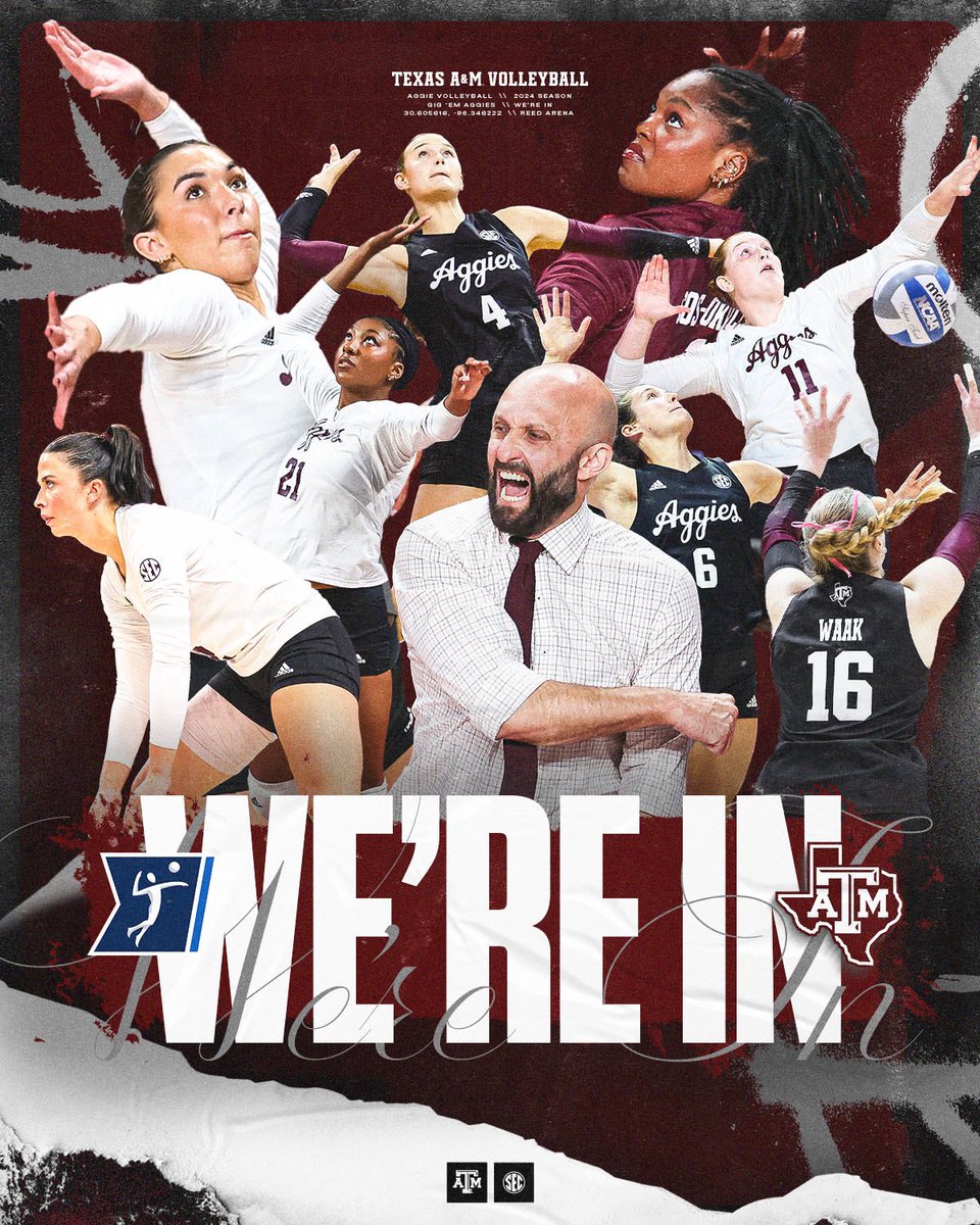 The Aggies are in ‼️👍

#GigEm // #AggieVB // <a href="/NCAAVolleyball/">NCAA Women's Volleyball</a>