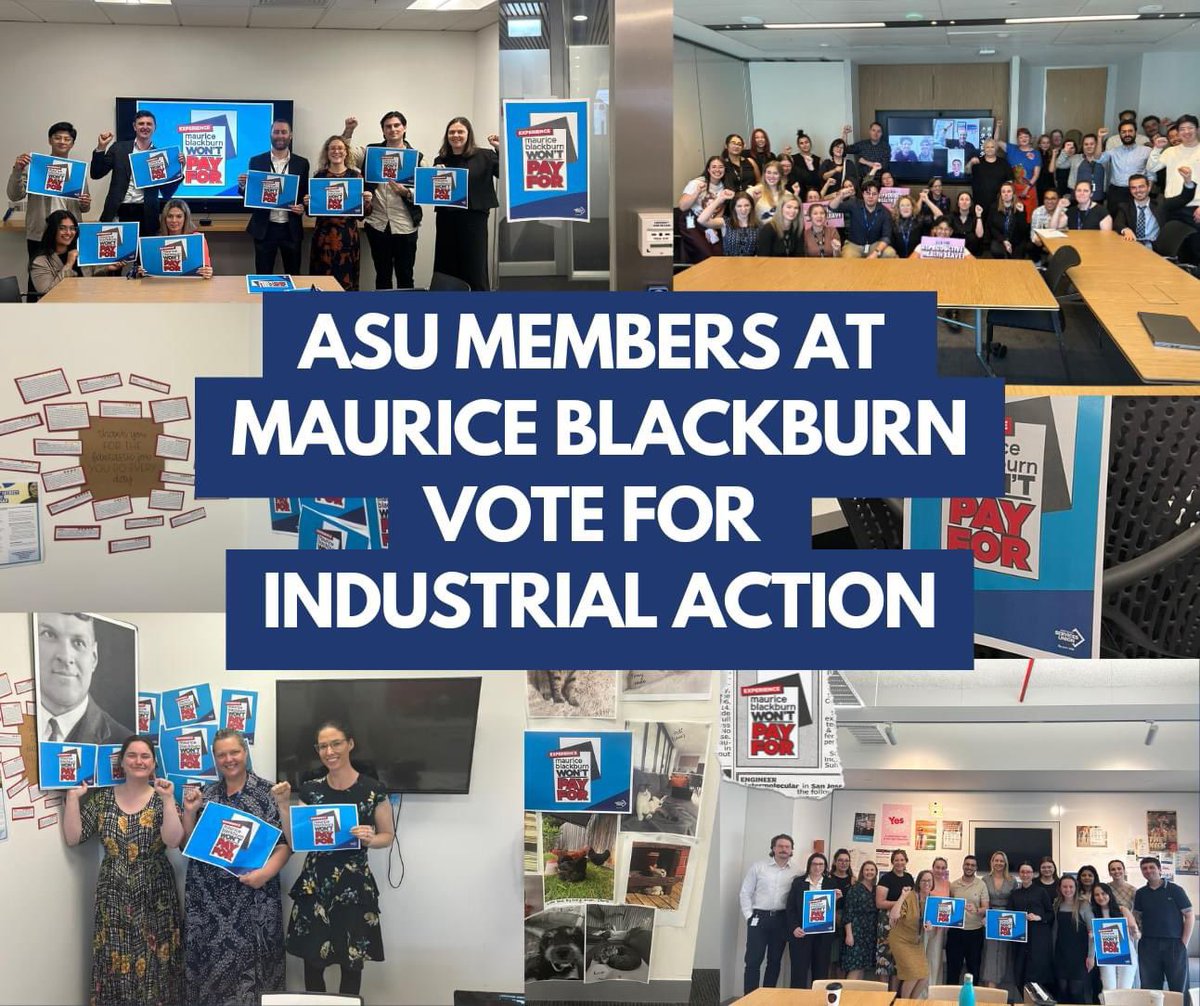 After 7 months of negotiations, MB ASU member have voted overwhelmingly to take Protected Industrial action.

Members are fighting for a fair and decent pay rise, better work/life balance, &amp; 10 days of reproductive health leave. 

We are united &amp; we will fight for better 💪🌹