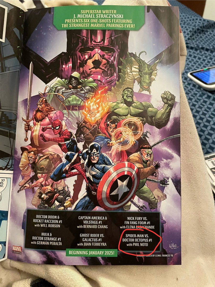 ThaHavok's tweet photo. While I am excited to see these upcoming one shots, it does say that it will be “the STRANGEST Marvel pairings ever!”. Now that sounds exciting, but did anybody else notice that one of the pairings is Spider-Man vs. Doctor Octopus!? That’s just a regular Spider-Man comic https://t.co/b8RRqWJhkb