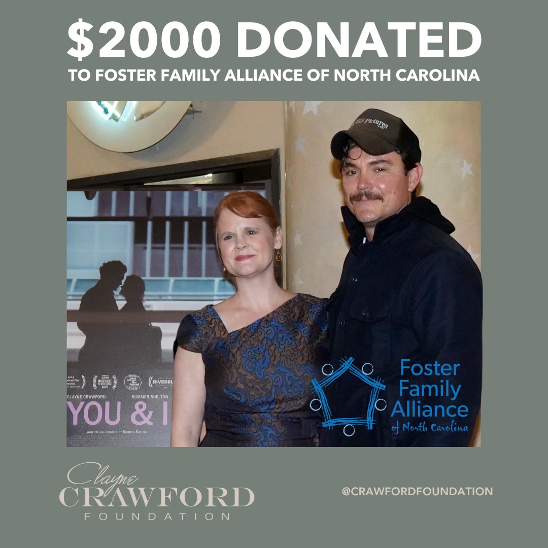 Crawford Foundation (@ccf_birmingham) on Twitter photo $2000 donated to <a href="/FosterFamilyNC/">Foster Family Alliance of NC</a> hurricane relief!! Thank you to our generous donors and all who attended benefit screenings of YOU & I, starring @claynecrawford & Summer Shelton!!
Donations to CCF through end of year go to hurricane relief💙
crawfordfoundation.org
📷@xuepeihou $2000 donated to <a href="/FosterFamilyNC/">Foster Family Alliance of NC</a> hurricane relief!! Thank you to our generous donors and all who attended benefit screenings of YOU & I, starring @claynecrawford & Summer Shelton!!
Donations to CCF through end of year go to hurricane relief💙
crawfordfoundation.org
📷@xuepeihou