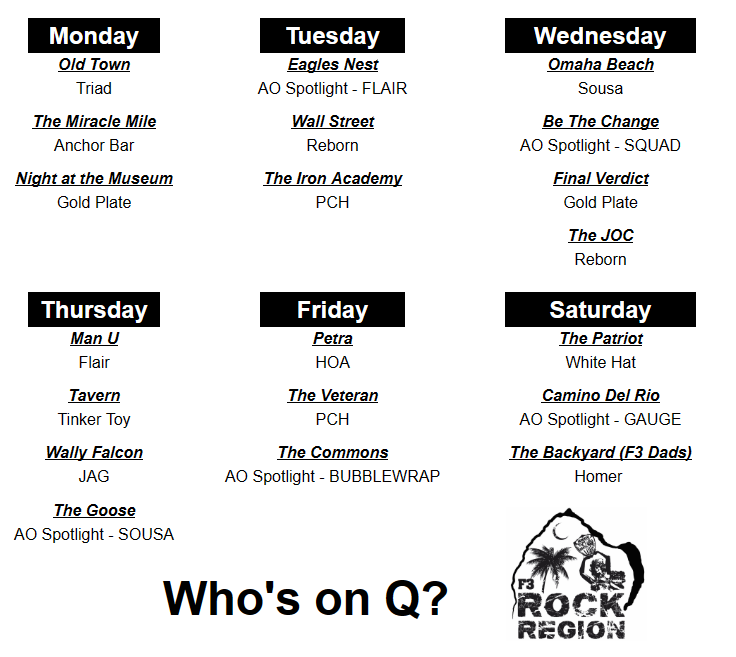 F3RockHill's tweet photo. Weekly Newsletter F3 The Rock - 12/1/2024 - https://t.co/FZFNJB7tLU https://t.co/YpsWPPOtj3