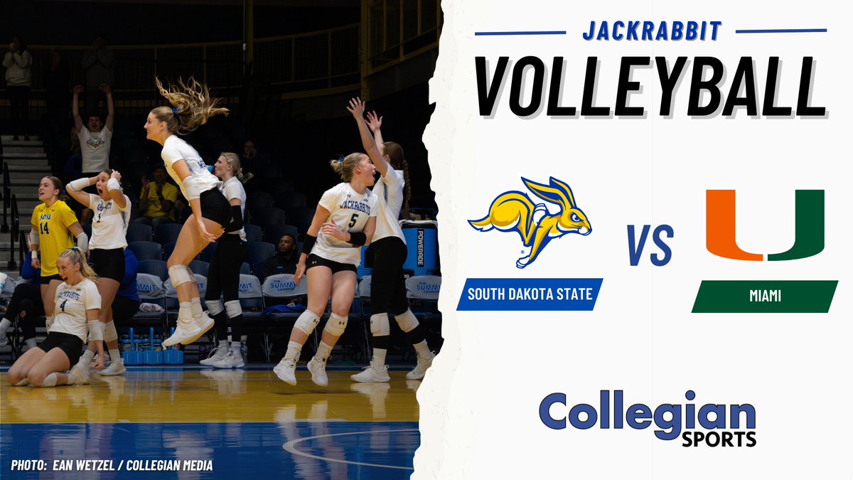 🚨 BREAKING: <a href="/GoJacksVB/">Jackrabbit Volleyball</a> will play <a href="/CanesVB/">Miami Hurricanes Volleyball</a> on Friday at 4:30 p.m. in Lincoln, Neb, in the <a href="/NCAAVolleyball/">NCAA Women's Volleyball</a> tournament! #GoJacks