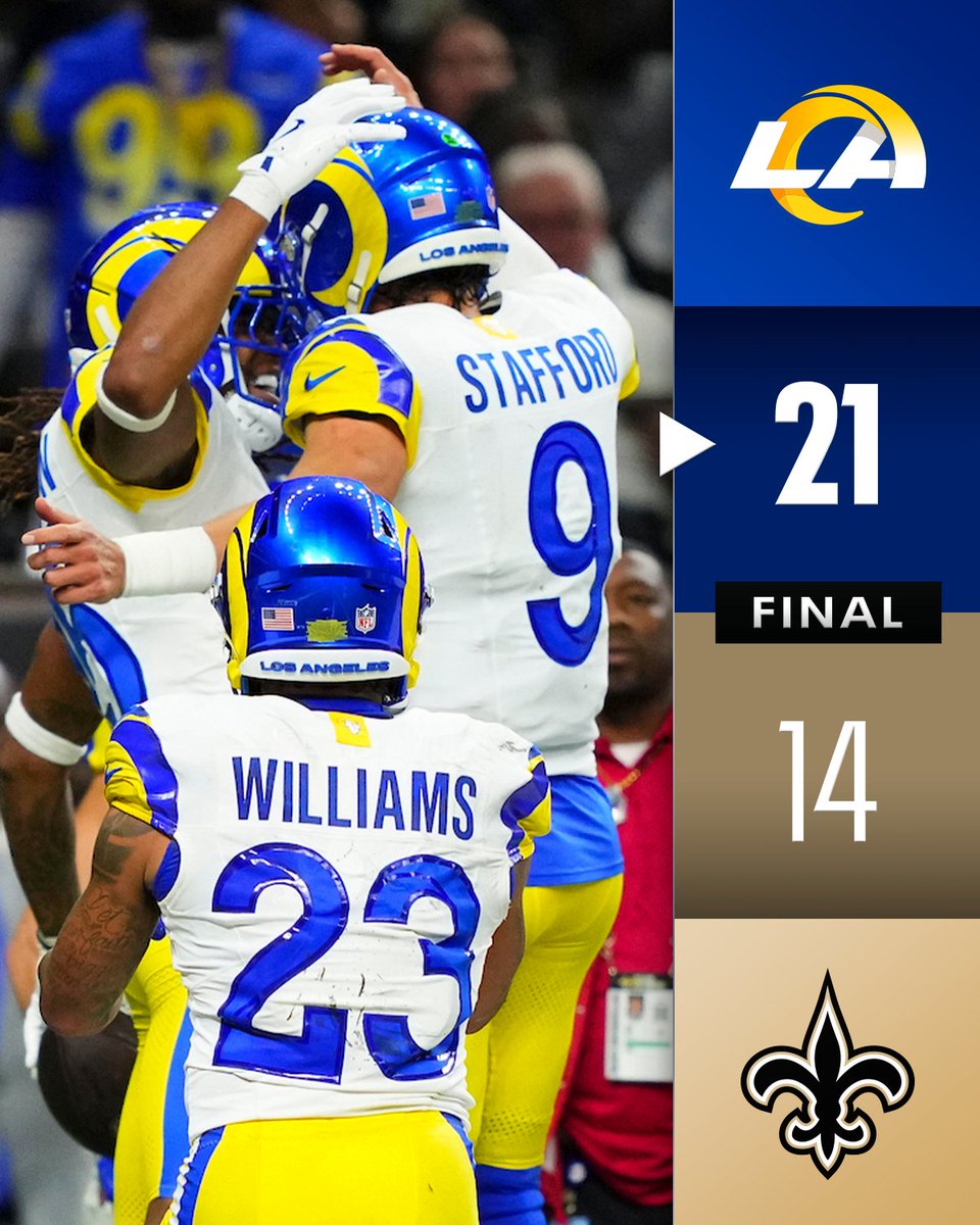 Vsmehra1985's tweet photo. FINAL: The @RamsNFL get the win in the Big Easy! #LARvsNO https://t.co/Rl1IeQ20RC