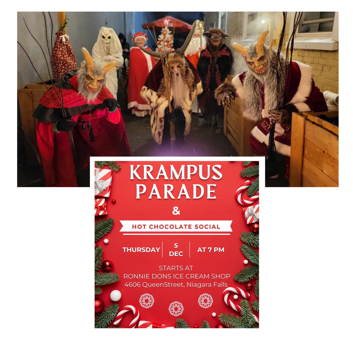 We will be there for the 4th annual celebration at Niagara's Official Krampus Night Parade! 
#dragonritualdrummers #krampusnacht #Krampus #niagarafalls