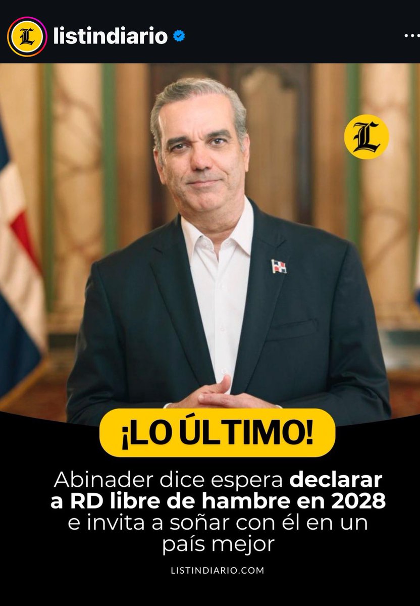 Es penoso, ver un presidente con tanta incoherencia y frialdad, mientras nuestro pueblo vive una hambruna sin precedentes, Luis  Abinader dice que en el 28 , declarará RD libre dé hambre