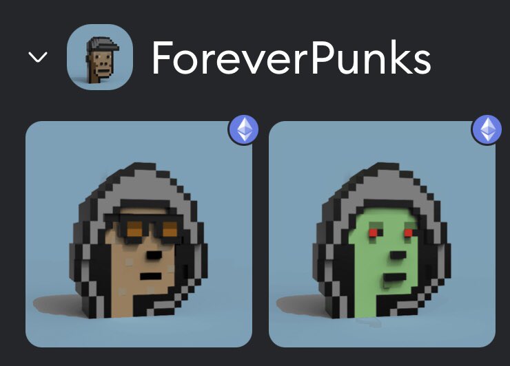 PORTmetaXYZ's tweet image. Look for what’s inevitable but not yet obvious.

#ForeverPunks are inevitable.

Make trading Punks fun again! 🤝

opensea.io/collection/for…