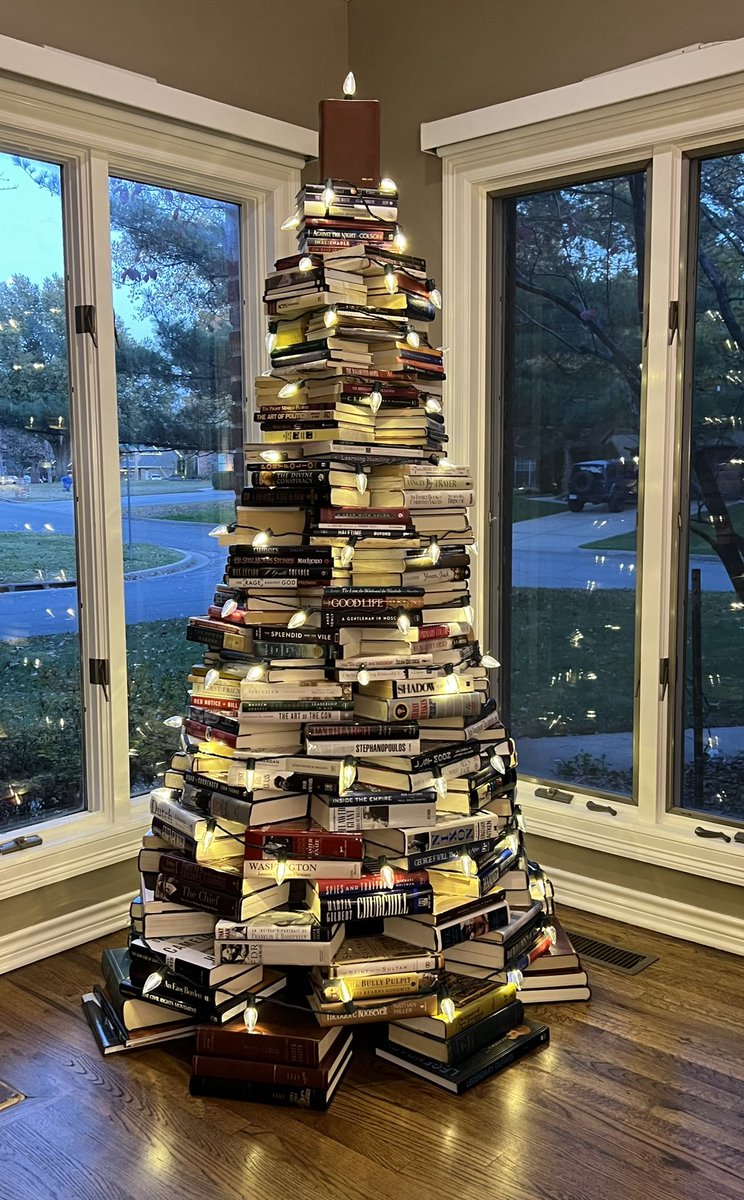 Happy first Sunday of Advent to everyone—but especially to #booklovers. The day we put up our book tree always brings me joy!