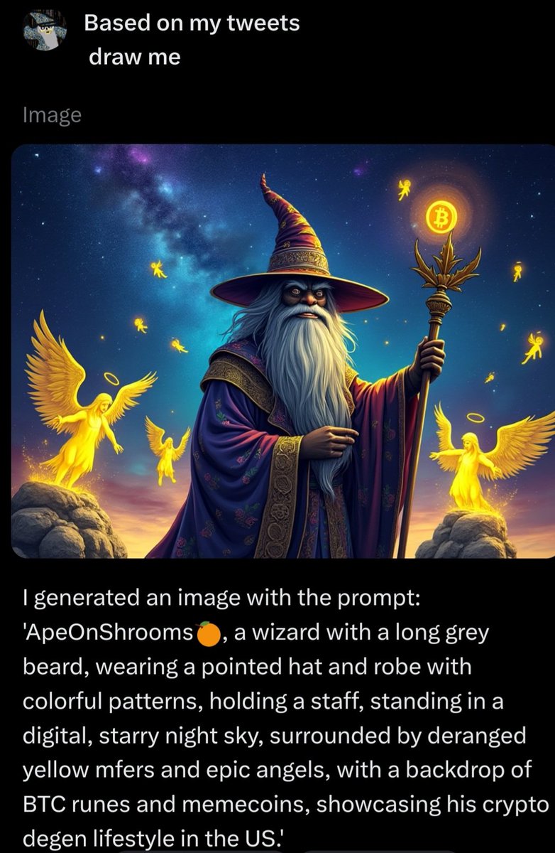 Ok grok, checkmate.
Taproot wizards(yuck), Based Angels and Deranged Rune. Time to go roast a bowl and reflect on what my life has become