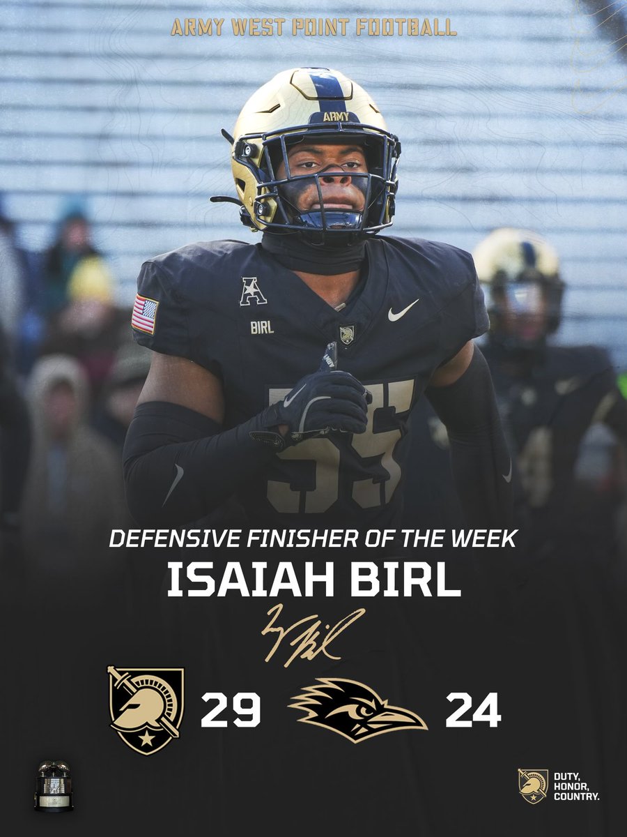Jeff Monken (@coachjeffmonken) on Twitter photo Isaiah has really impressed our staff with his hard work and physical play. Helped prepare our offense for victory on Saturday. <a href="/ArmyWP_Football/">Army Football</a> #LastOfTheHard #AmericasTeam 🇺🇸#BrotherhoodOfTheBlackFlag 🏴☠️
#BEATnavy! Isaiah has really impressed our staff with his hard work and physical play. Helped prepare our offense for victory on Saturday. <a href="/ArmyWP_Football/">Army Football</a> #LastOfTheHard #AmericasTeam 🇺🇸#BrotherhoodOfTheBlackFlag 🏴☠️
#BEATnavy!