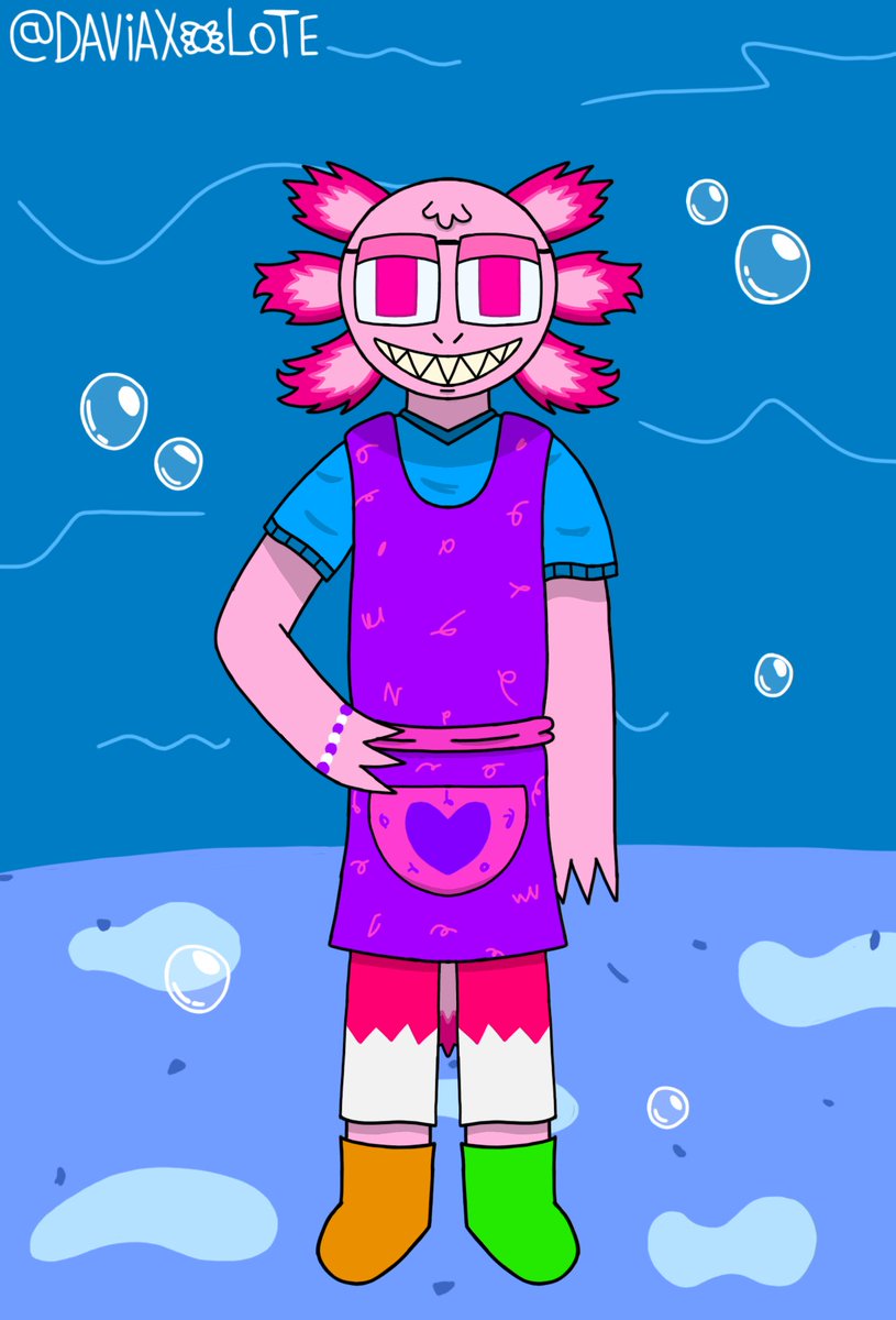 Daviaxolote's tweet photo. Apenas um desenho novo do meu querido sona, Davi axolote💜
[ #sona #oc #digitalart #BRart #arte #art #axolote #axoloti ] https://t.co/SSroC4j3Eo