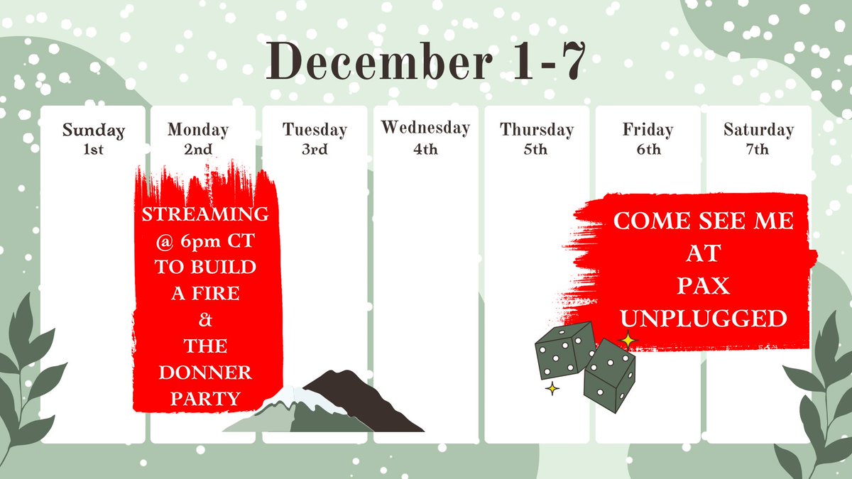 alright folks, i'm coming back to streaming this week (tomorrow @ 6pm ct!) and i'll be at PAX unplugged this weekend!! ✨

come hang out with me!!