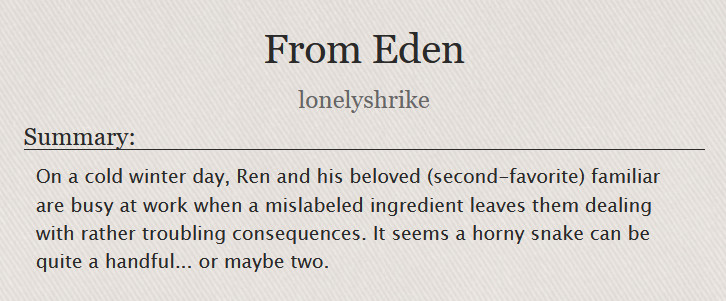 lonelyshrike's tweet photo. From Eden | 🔞 Witch and his Snake Familiar #akeshu #明主

- a gift for @AfterDarkYuu for the Monster Smash (@p5nsfwexchange)
- one-shot
- rating: e  
- word count: 5k
🔗 https://t.co/DoTwqqRB8x https://t.co/E5TuHb0htD
