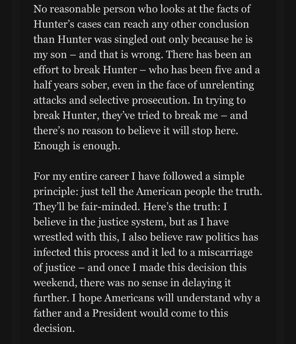 BREAKING: President Biden pardons his son Hunter. Statement below:

<a href="/NBC10Boston/">NBC10 Boston</a> <a href="/IssueNBCBoston/">@Issue on NBC10 Boston</a>