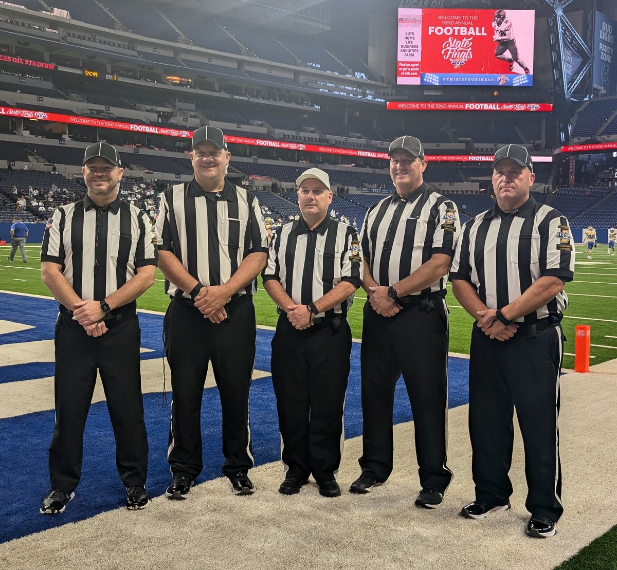 Congrats to Justin Faw and crew for being selected to work the 1A State Finals this past Saturday! #IOARocks #represent
 
L-R Evan Hammond - BJ, Eric Keifer - H, Justin Faw - R, Ryan Fisher - LJ, Chad Harshman - U