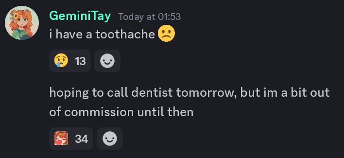 murdercamel's tweet photo. Hope gem feels better ❤️ 
Toothaches are truly the worst https://t.co/sjpbIa8Z6q