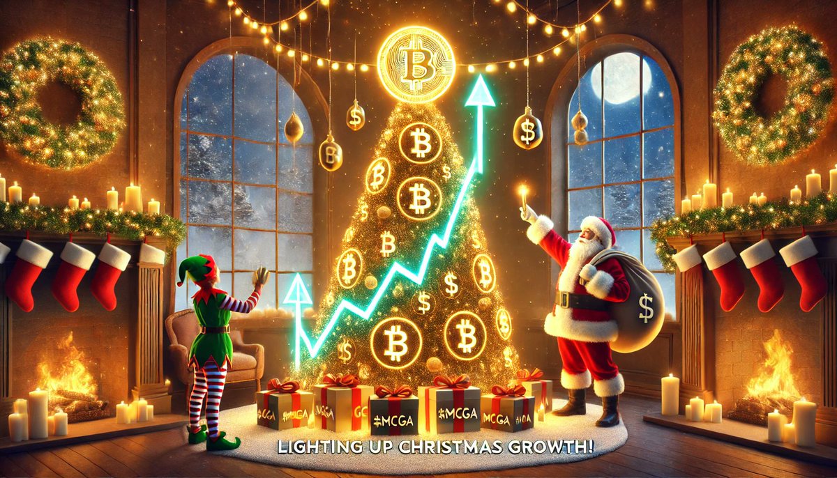 mcgalive's tweet photo. ✨The Magic of Belief with $MCGA! 🎅 📈

The tree glows brighter where belief lives. Just like the season of giving, $MCGA thrives on the faith of those who see its potential. Magic happens when we believe—and this year, belief is taking us to the stars. 
Believe in $MCGA.

#MCGA https://t.co/66kNYLoh2z
