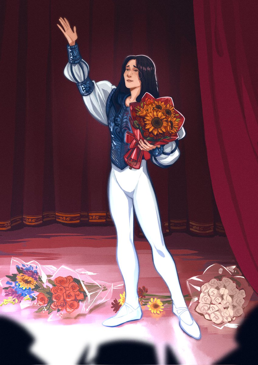 starlightrays's tweet image. a beautiful commission of my oc ben by the amazing @sadfishkid ! 🩰✨️