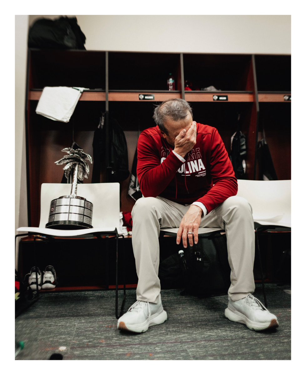 Might be my favorite photo I've ever taken. A fleeting moment of genuine emotion happening quietly off to the side in a locker room full of celebration. Damn proud to be a Gamecock and to have a coach who cares this much. As an Upstate guy this one just hits different
