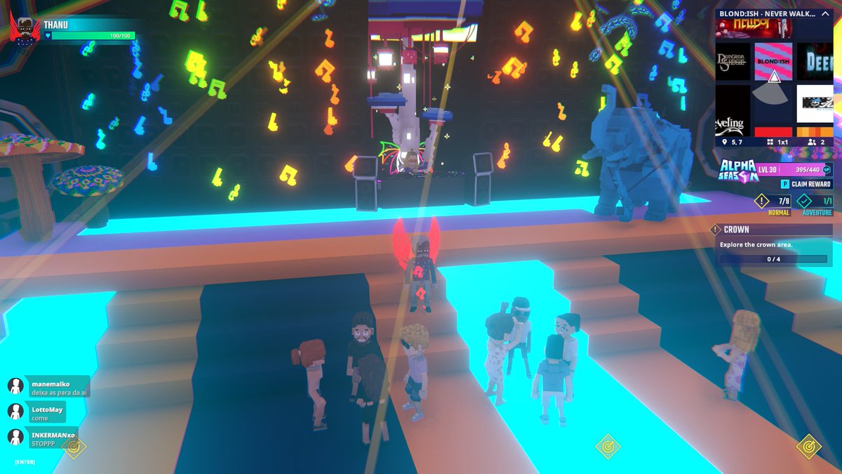 KasuwanTanu's tweet photo. Dancing the night away at @blond_ish Concert in Never Walk Alone @TheSandboxGame. The beat goes on and on! 🎶💃 https://t.co/uAx2wiBjeg #TheSandbox #AlphaSeason4 #AS4SocialChallenge https://t.co/QZTk3liGbw