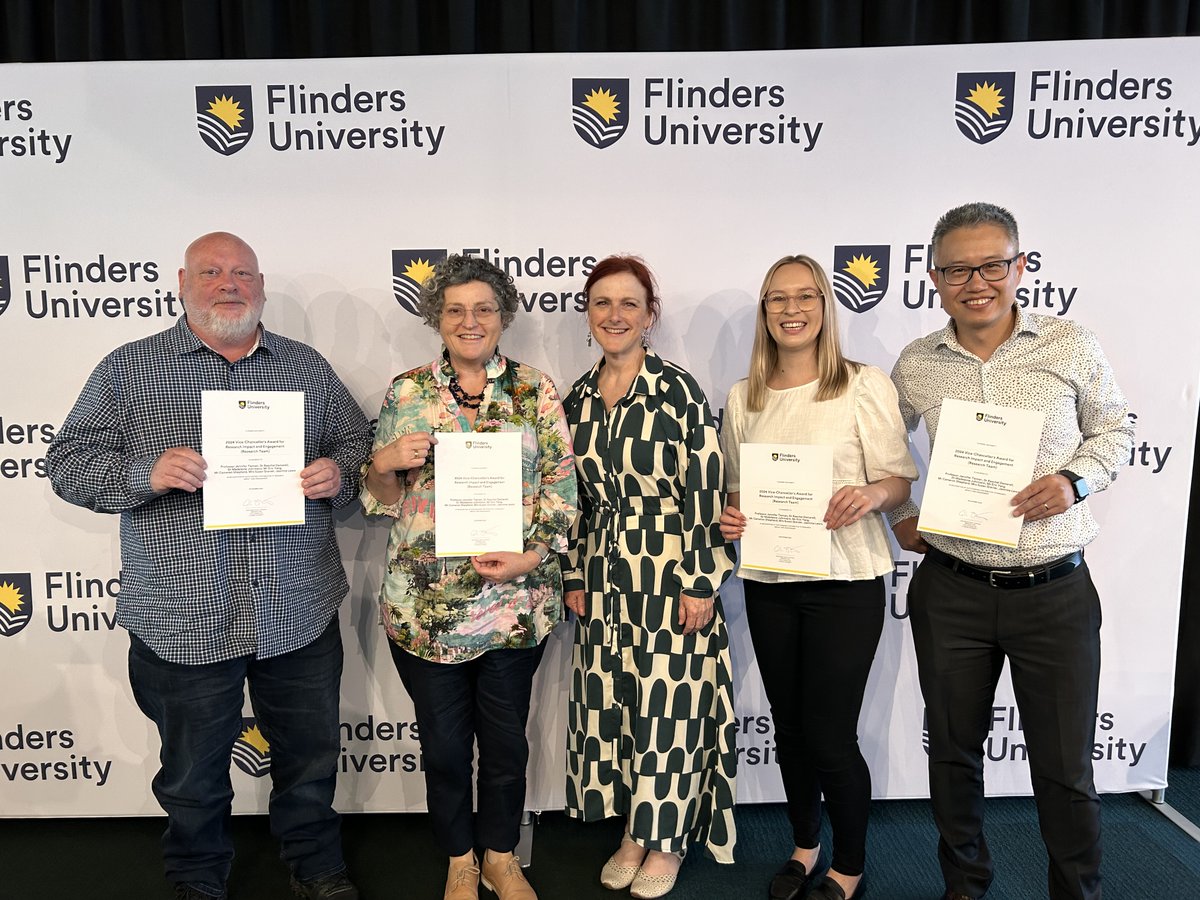 CareSearch (@caresearch) on Twitter photo Our team is thrilled to have been awarded the Flinders University 2024 Vice Chancellor's Award for Research Impact & Engagement. This significant achievement recognises and values our team's excellence in research impact and engagement. <a href="/RaechelDamarell/">Raechel Damarell</a>
Absent: Prof Our team is thrilled to have been awarded the Flinders University 2024 Vice Chancellor's Award for Research Impact & Engagement. This significant achievement recognises and values our team's excellence in research impact and engagement. <a href="/RaechelDamarell/">Raechel Damarell</a>
Absent: Prof