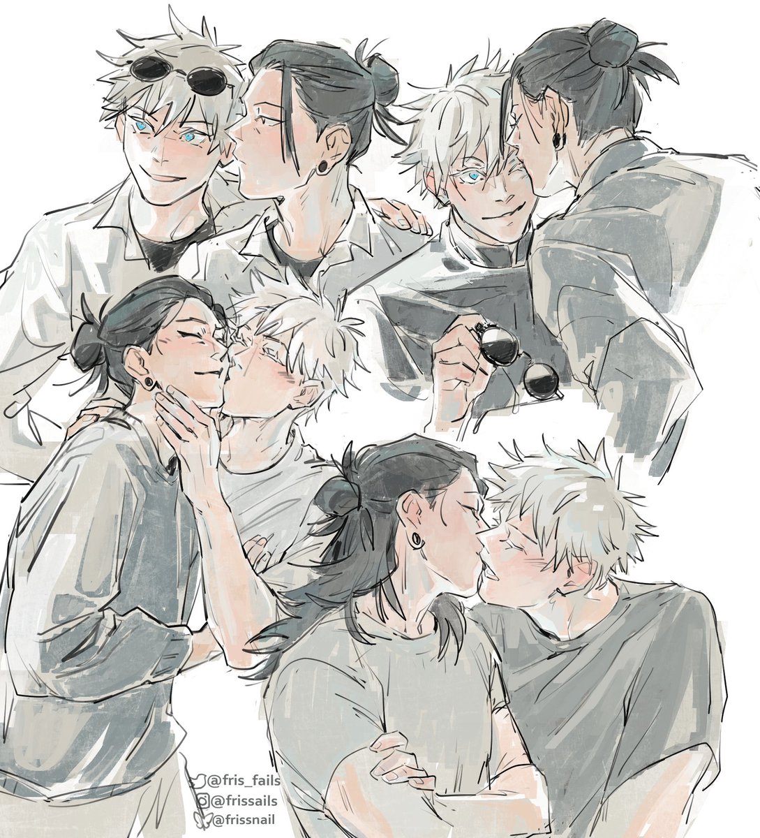 fris_fails's tweet photo. some kisses for the return 🤍🖤
#jjk #stsg #satosugu https://t.co/5kUEcta6U2