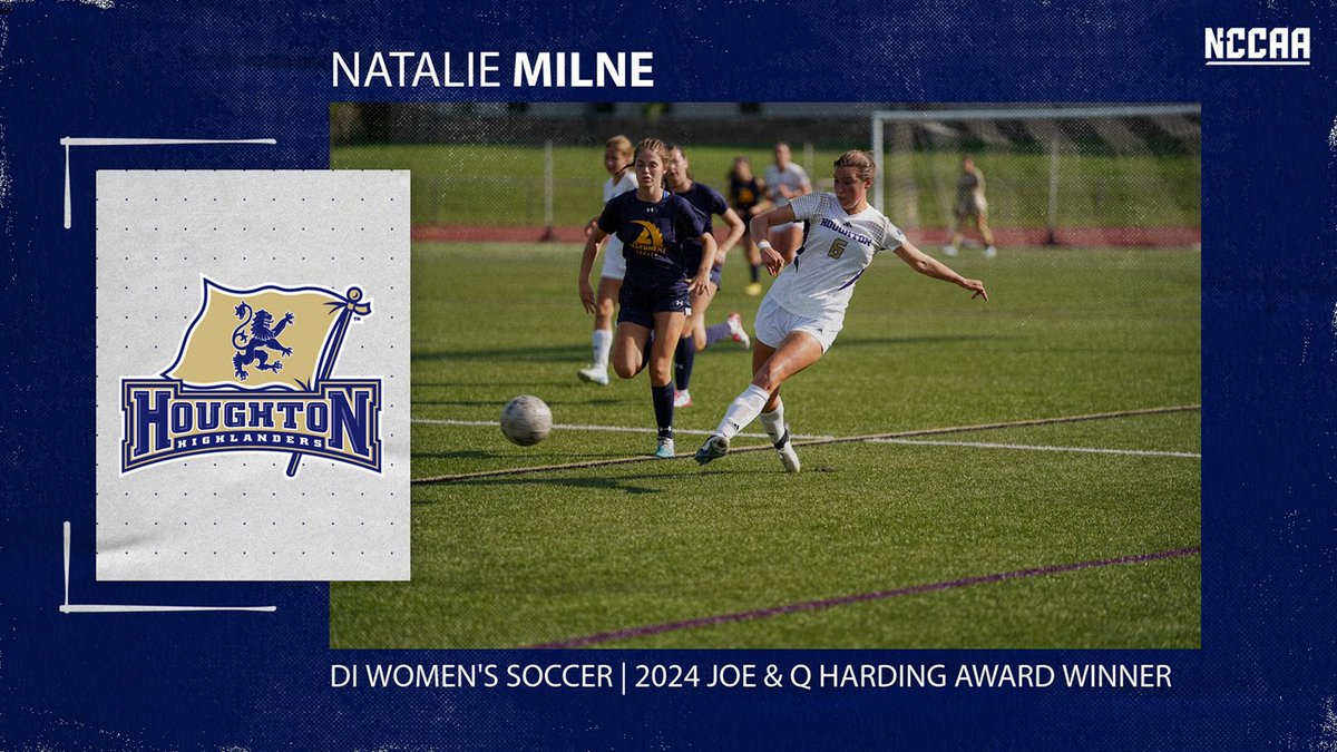 Natalie Milne of <a href="/HUHighlanders/">Houghton Athletics</a> named the 2024 DI Women's Joe and Q Harding Award winner

Read More: the-n.cc/3OA8ooH
