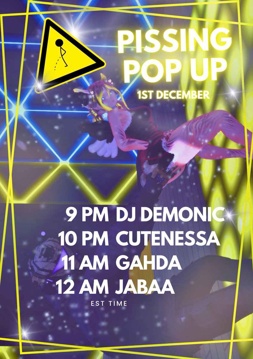 Playing at the Pisser spot with my babe just before me, should be an awesome night.