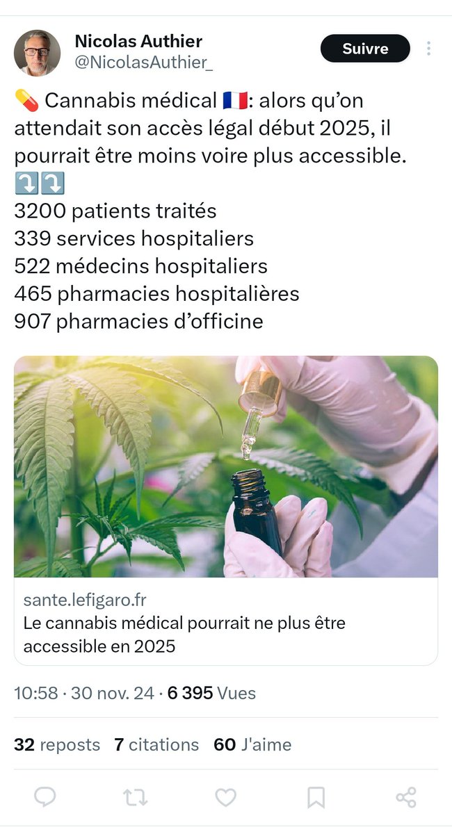 WeedDelux's tweet photo. 🇫🇷La honte à lui qui a participé à cet échec, lui qui croit que le cannabis médical ne sera que sur prise médicamenteuses, il a pas compris que c'est une plante non létale qui n'est pas obligé d'être prescrit par un médecin
#NicolasAuthier a tué le cannabis médical en France⚕️❌ https://t.co/bjkcul7ZGj