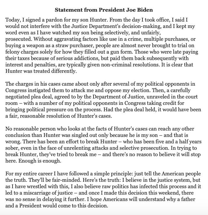 Thoughts on the Hunter pardon?