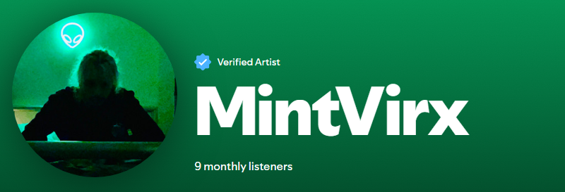 MintVirx's tweet photo. I know it might not be a lot but i cant express my gratitude for 9 monthly listeners, Very happy with that, thank you guys and if you have not yet listened here is the link to my new album, lets keep the heart on the plate🫶https://t.co/3TuYtjkcNR https://t.co/EGqfHkqIKX