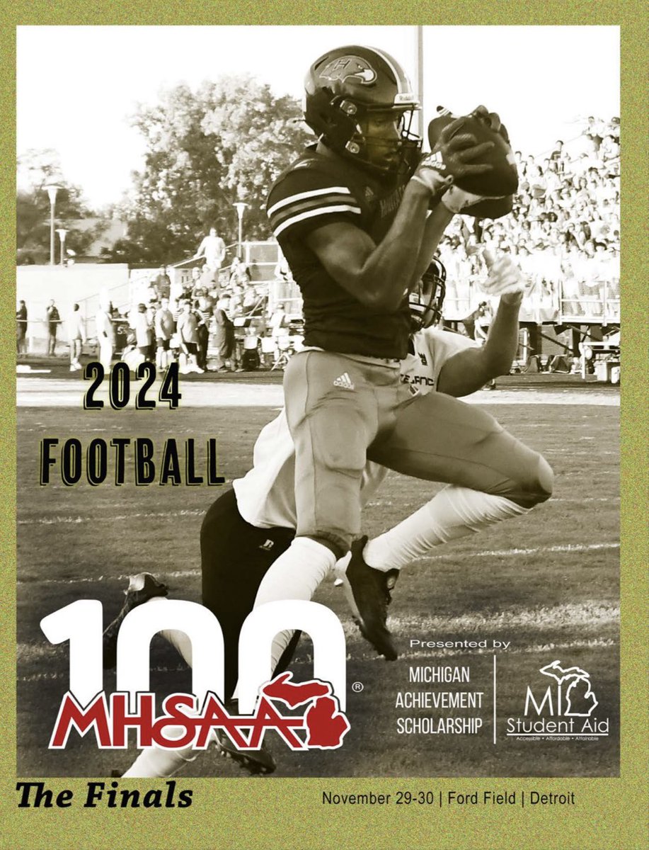 Our guy <a href="/IsomBraylon/">Braylon Isom</a> on the cover of the <a href="/MHSAA/">MHSAA</a> Football State Finals programs!
