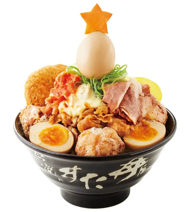 event_checker's tweet photo. 本日12/2(月)-25(水) 伝説のすた丼屋に「極み肉玉ツリーすた丼｣登場。クリぼっちに贈る超ボリューム＆超肉＆超ニンニク丼。テイクアウト・デリバリーもOK→https://t.co/NGvLKu9LA3 https://t.co/k7xLs3iEwZ