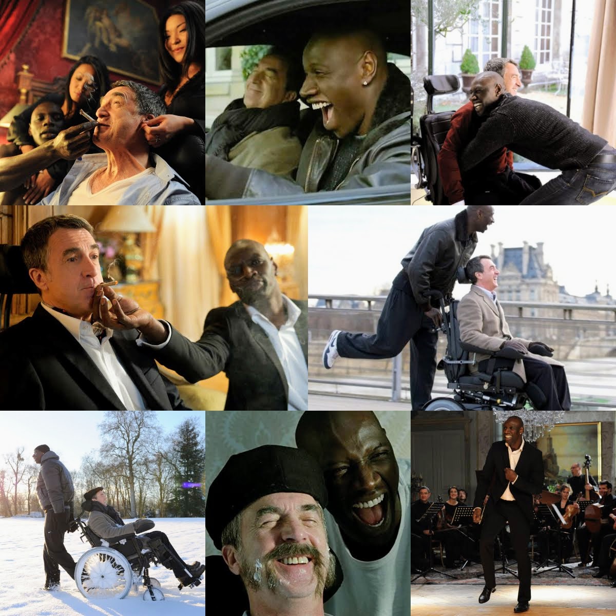 Lcollins_rosie's tweet image. #最強のふたり
不慮の事故で麻痺生活となった大富豪フィリップ
腫れ物に触れる様に接される事が苦痛だった

新たな介護役のドリス
常識や偏見に縛られず同情の欠片も見せない

彼らは次第に友情を深めていく

全てが正反対の2人の掛合い
絆を深めていく過程がたまらない✨
#オマールシー
#Intouchables