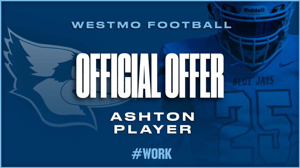 Ashton Player (@shtnplr27) on Twitter photo Blessed to receive An Official offer to Westminster collage
<a href="/GHSFBBooster/">Grapevine Mustangs Football Booster Club</a> <a href="/GHSMustangsFB/">GHSMustangsFootball</a>
<a href="/Coachdebesse5/">Bob DeBesse</a> <a href="/coachjjohnson9/">Coach Jonah Johnson</a>
<a href="/Coach_JHyde/">Jeffrey Hyde</a>
<a href="/CoachKoustmer/">Coach Koustmer</a> <a href="/WESTMOFB/">Westminster College Football</a> Blessed to receive An Official offer to Westminster collage
<a href="/GHSFBBooster/">Grapevine Mustangs Football Booster Club</a> <a href="/GHSMustangsFB/">GHSMustangsFootball</a>
<a href="/Coachdebesse5/">Bob DeBesse</a> <a href="/coachjjohnson9/">Coach Jonah Johnson</a>
<a href="/Coach_JHyde/">Jeffrey Hyde</a>
<a href="/CoachKoustmer/">Coach Koustmer</a> <a href="/WESTMOFB/">Westminster College Football</a>